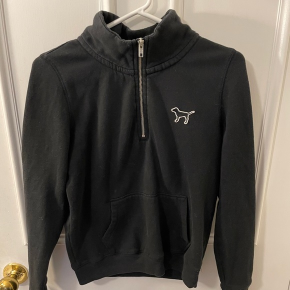 Awesome PINK stitched logo quarter zip! - Picture 2 of 6